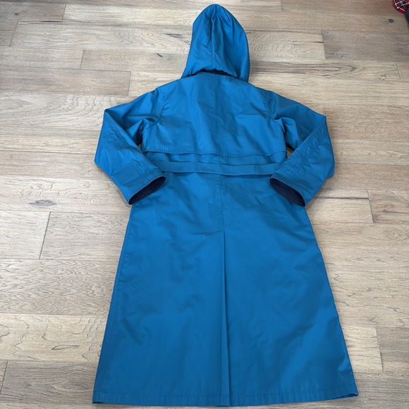 London Fog Main Coat Trench Coat Women's Size Reg 8 Pet. Teal Blue Liner… - Picture 7 of 11
